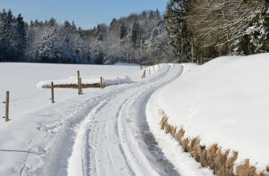 Snow on path
